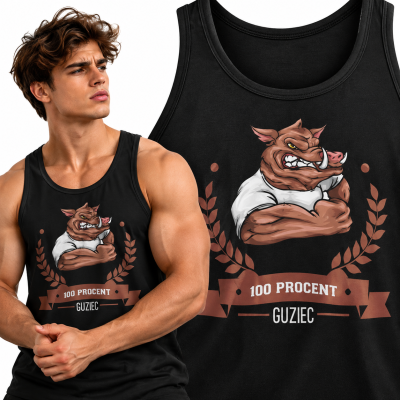 TANK TOP NA SIŁOWNIĘ  100 PROCENT GUZIEC